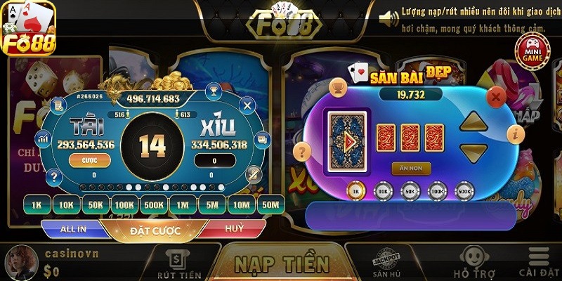 Game bài đổi thưởng tại Fo88